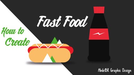 Illustrator Tutorial Flat Design how to create Fast Food