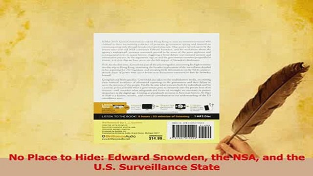 Read No Place to Hide Edward Snowden the NSA and the US Surveillance State Ebook Free