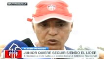 Alexis Mendoza en la previa del juego entre Junior y Nacional  Liga guila 2016-I (fecha 12)