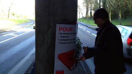 Loi travail : reportage avec les colleurs d'affiches de la CGT