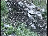 Menzi Muck A71 im Schotter-Steilhang - on crushed stone steep slope