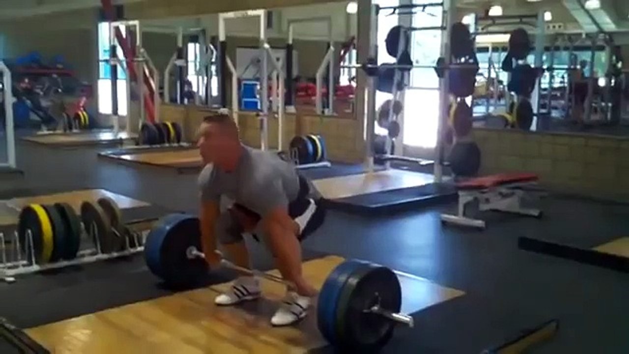 John Cena Training   Incredible strength with Cleans and front squats