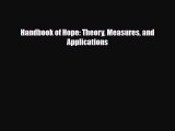 Download ‪Handbook of Hope: Theory Measures and Applications‬ PDF Free