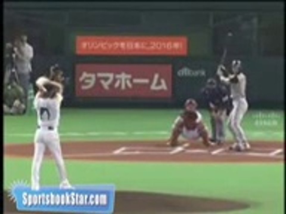 Crazy Pitcher Shinjo Japanese Baseball Antics - May 18, 2008