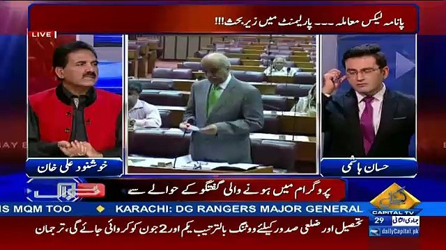 khushnood ali khan alliged that imran khan raised the panama issue on