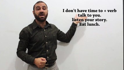 Learn English BY H hussain I don't have time to + verb English to urdu