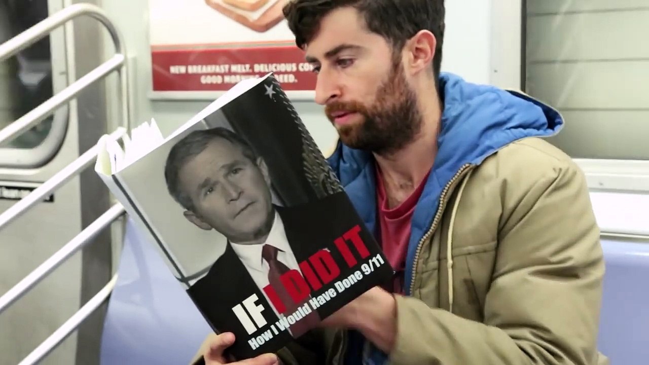 Guy Takes Fake Book Covers Onto Subway To See How People React