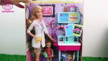 Brinquedo Barbie Médica Pediatra Mattel Unboxing em português ToyToysBrasil