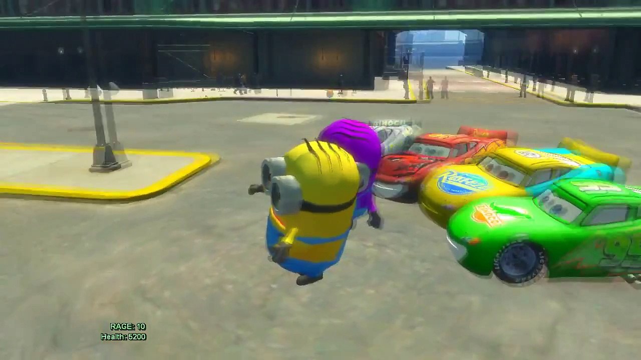 Minions Funny Moments with Lightning McQueen Disney Pixar Cars | Nursery Rhymes Minions