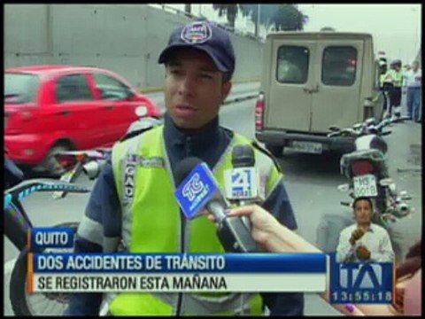 Esta mañana se registraron dos accidentes de tránsito