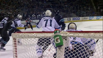 Scheifele scores twice, Jets top Sharks late