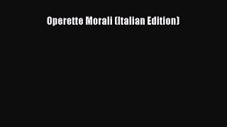 PDF Operette Morali (Italian Edition)  Read Online