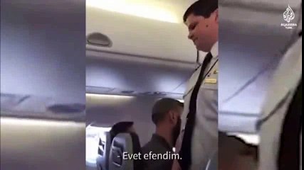 ABD'de müslüman ailenin uçaktan indirilmesi