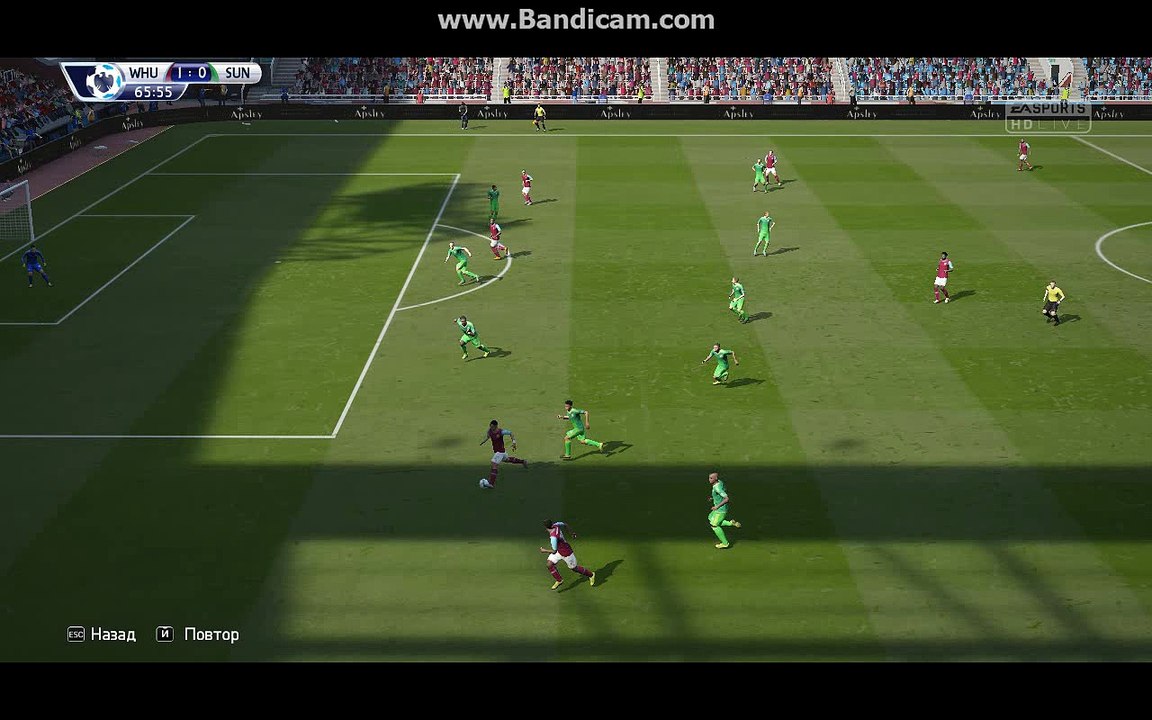 BPL 5 Тур. Вест Хэм - Сандерленд 2:0. Payet, 67'