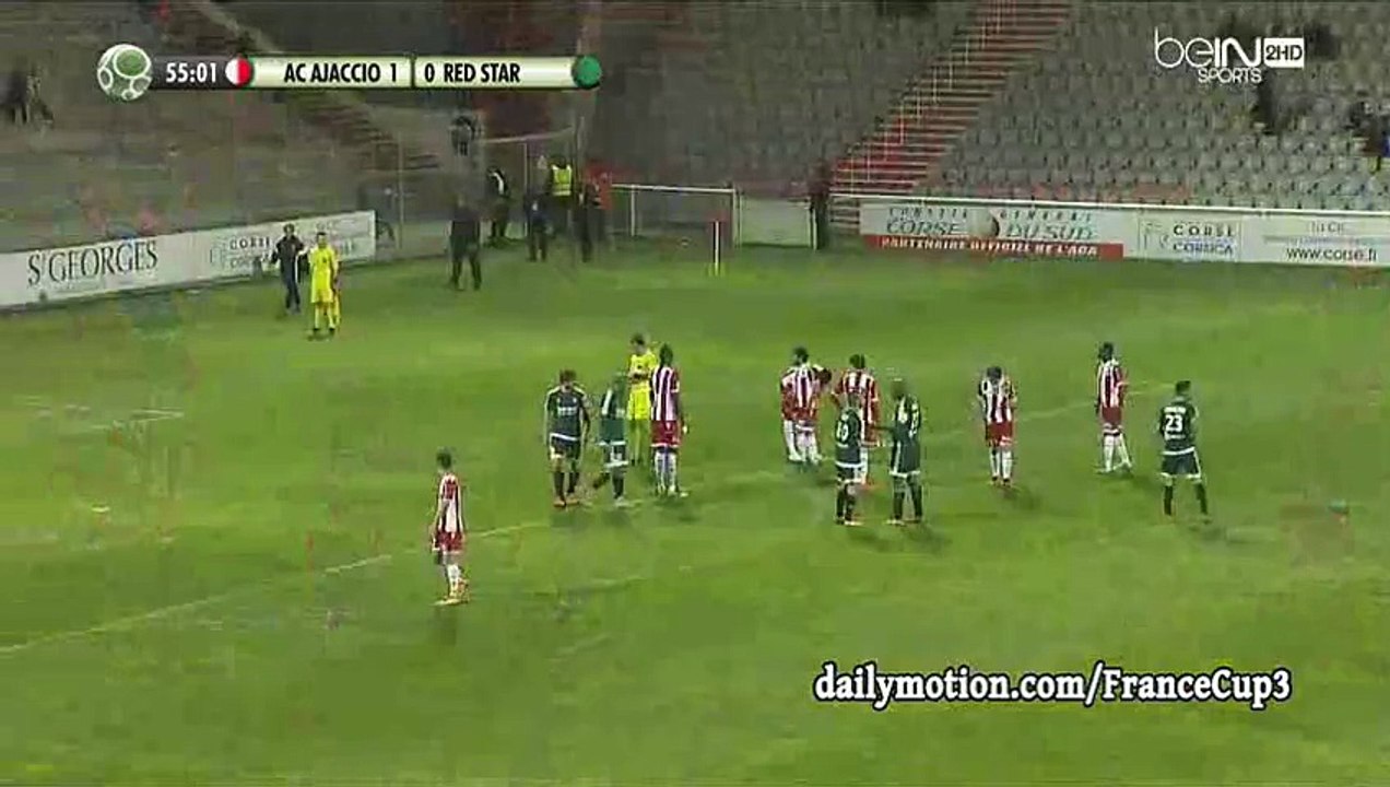 Le penalty d'Hameur Bouazza (AC Ajaccio 1-1 Red Star)