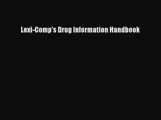 Download Lexi-Comp's Drug Information Handbook  EBook