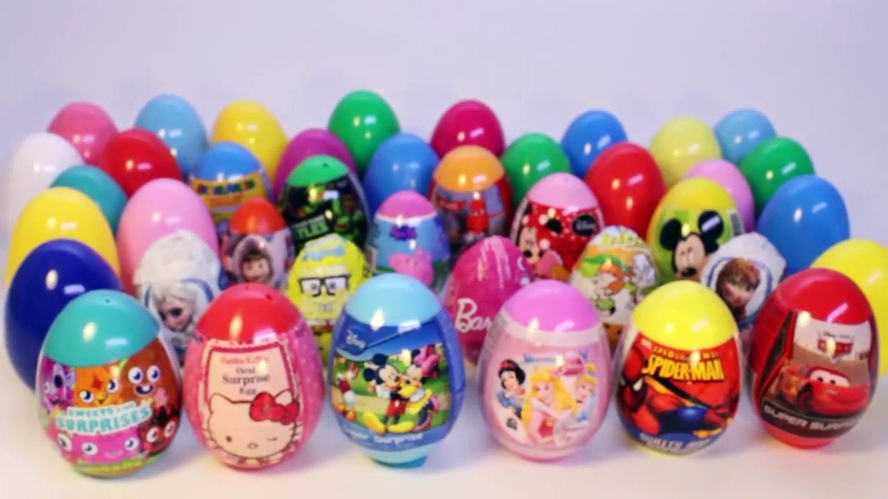 SURPRISE EGGS PEPPA PIG MICKEY MOUSE FROZEN Маша и Медведь SUPER MARIO SPIDER-MAN CARS 2 EGGS Part 1