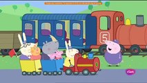 Peppa pig en español El tren del abuelo pig al rescate