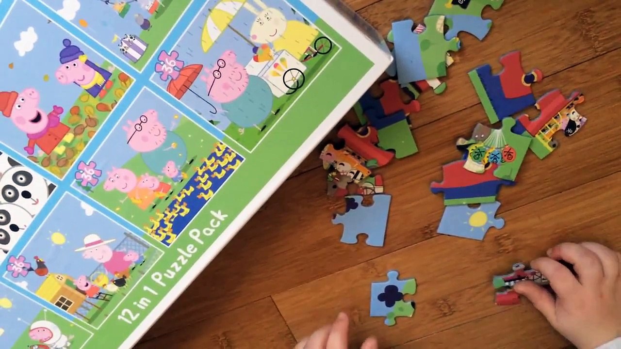 Puzzle Games Peppa Pig 12-in-1 Puzzle Set Ship Play Set Kids Toys