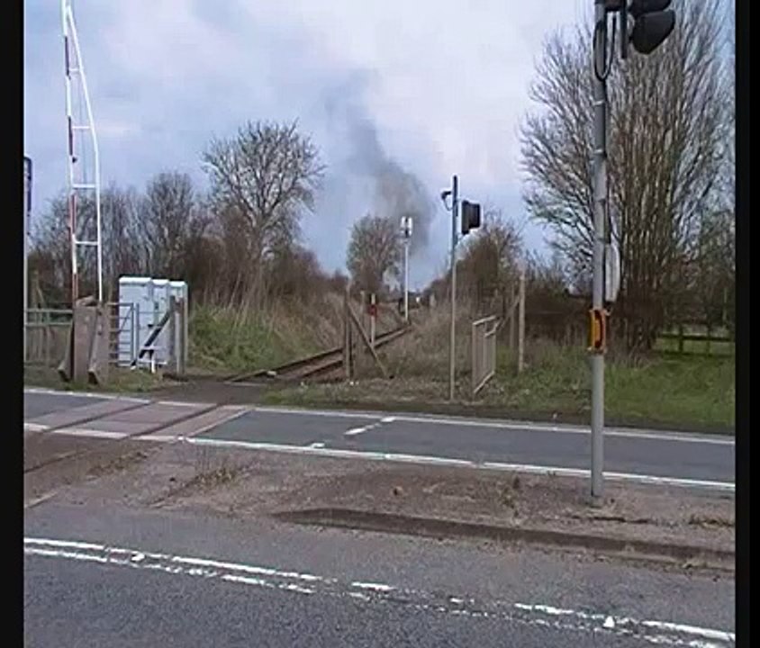 Steam. Ivor the Engine @ Wallingford level crossing. April 2015.
