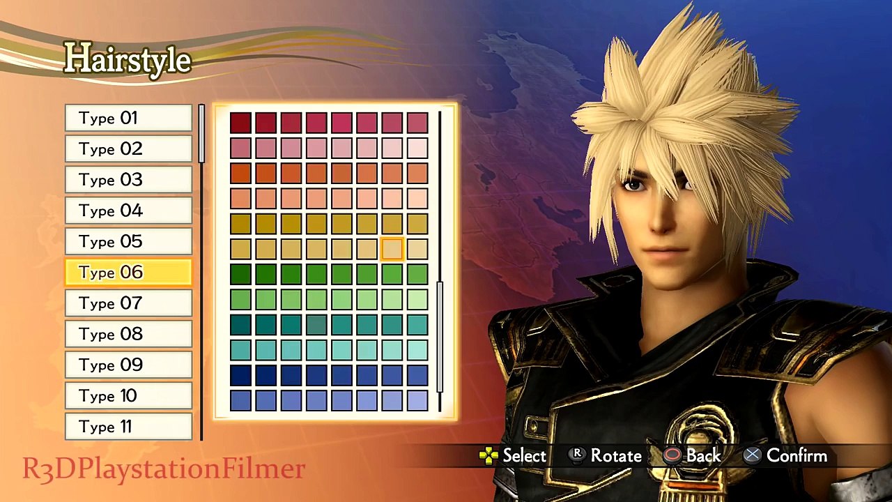 Create a Character - "Cloud Strife" FFVII | Samurai Warriors 4: Empires | PS4 Gameplay {English, HD}