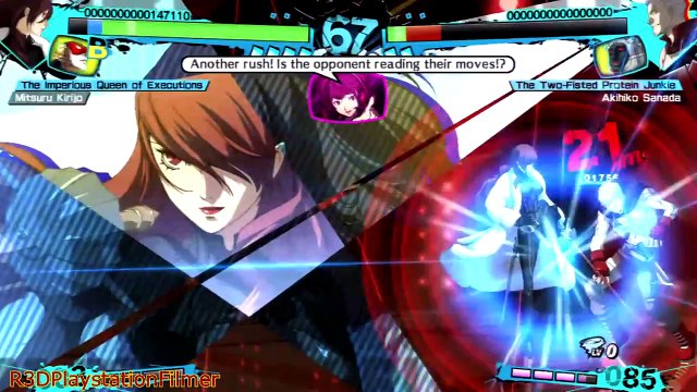 Persona 4 Arena Ultimax Arcade Mode - Match #3: Mitsuru Kirijo Vs. Akihiko Sanada {English, HD}