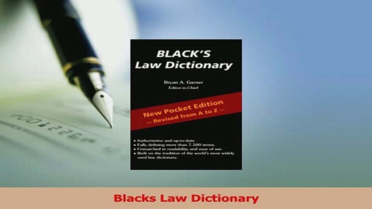 PDF  Blacks Law Dictionary Free Books