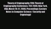 Read Theory of Cryptography: Fifth Theory of Cryptography Conference TCC 2008 New York USA