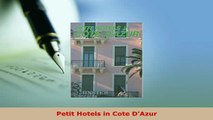 Download  Petit Hotels in Cote DAzur Free Books