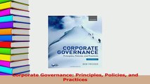 Download  Corporate Governance Principles Policies and Practices Ebook Online