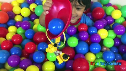 Download Video: GIANT BALL PITS Surprise Toys Challenge in Bathtub Disney Cars Toys Batman Superman Thomas & Friends