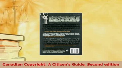 Download  Canadian Copyright A Citizens Guide Second edition  EBook