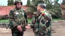 2015-04-12 Colonel Suheil al-Hassan and Lt. General Ayyoub inspecting Syrian Forces in Idlib