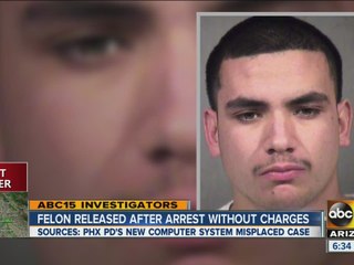 Felon released after arrest without charges