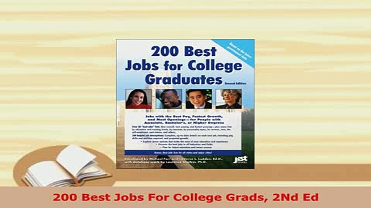 PDF  200 Best Jobs For College Grads 2Nd Ed Read Full Ebook