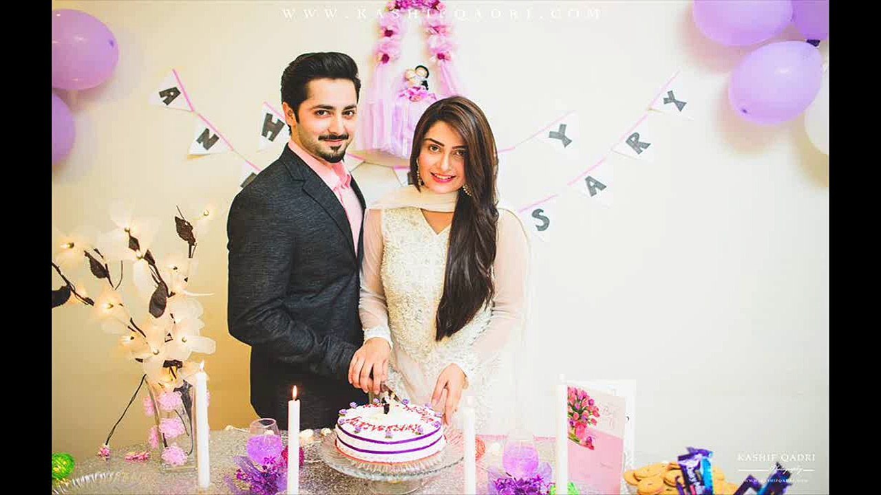 Ayeza Khan and Danish Taimoor Anniversary pics 2015