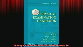 EBOOK ONLINE  Mosbys Physical Examination Handbook 7e READ ONLINE