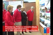 10 12 2010 Presidente Piñera y ministra Matte anuncian construcción de 1 390 viviendas en Constitución