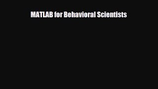 Download ‪MATLAB for Behavioral Scientists‬ PDF Free