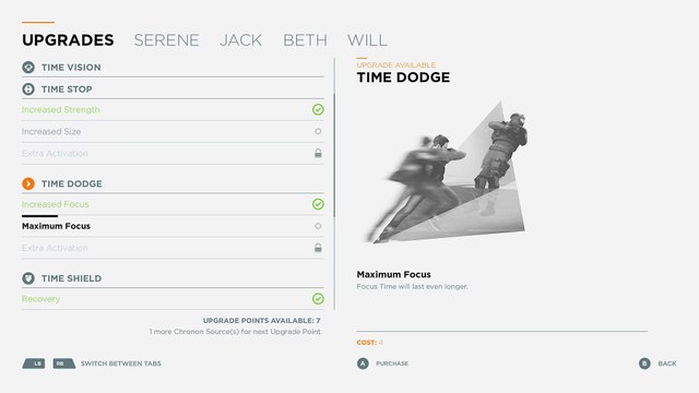 Quantum Break - Research Facility: Maximum Focus Unlocked Information Gameplay Information XBO
