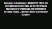 Read Advances in Cryptology - ASIACRYPT 2003: 9th International Conference on the Theory and