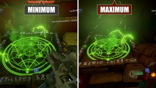 Doom (Beta) PC - Graphics comparison / Grafikvergleich - Min vs. Max