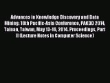 Read Advances in Knowledge Discovery and Data Mining: 18th Pacific-Asia Conference PAKDD 2014