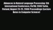 Read Advances in Natural Language Processing: 5th International Conference FinTAL 2006 Turku