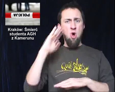 Kraków: Śmierć studenta AGH z Kamerunu (w języku migowym PJM, ONSI tv)