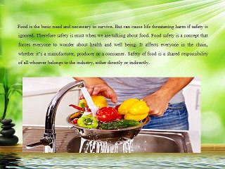 Food Safety Guidance- Taking Care of Your Health