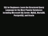 Read SQL for Beginners: Learn the Structured Query Language for the Most Popular Databases