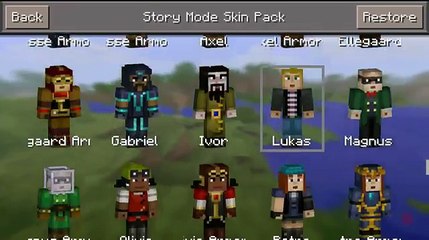Mcpe 0.14.1 update MINECRAFT STORY MODE SKIN PACK!!!
