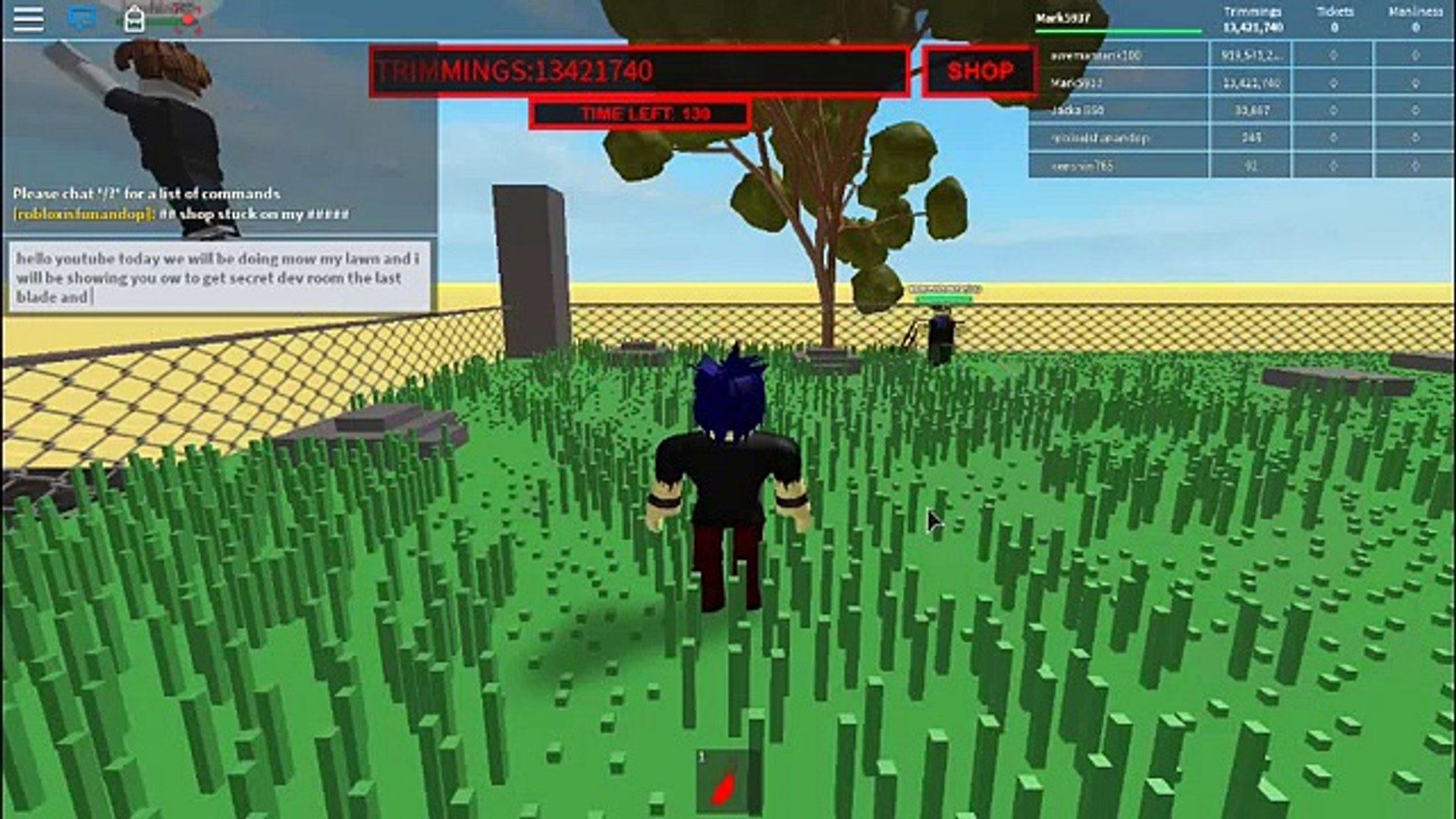 Roblox Mow My Lawn How To Get The Last Blade Dev Room And 8 Secret Dolls Video Dailymotion - mow my grass roblox
