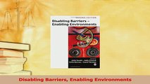 Download  Disabling Barriers Enabling Environments Free Books